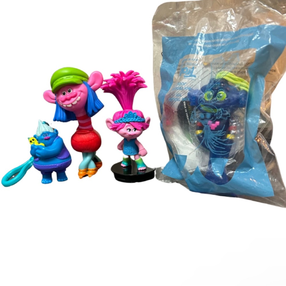 4 Trolls Dolls 2020 McDonalds Happy Meal Figures